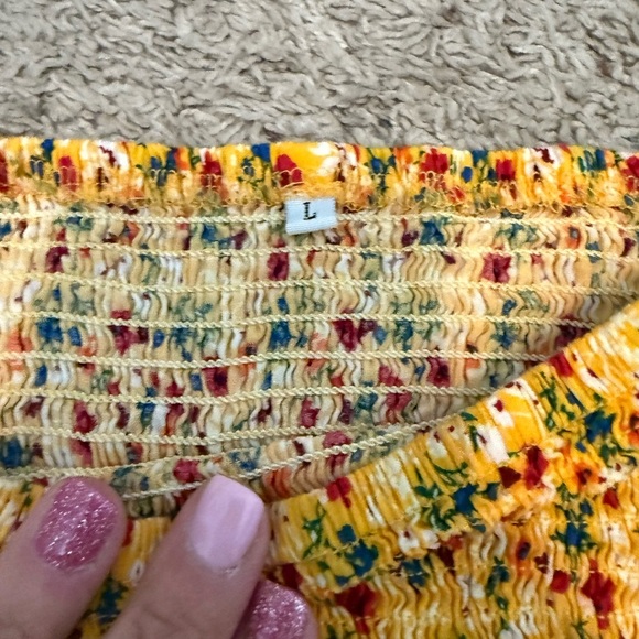 Floral Yellow Maxi Dress - Picture 4 of 4